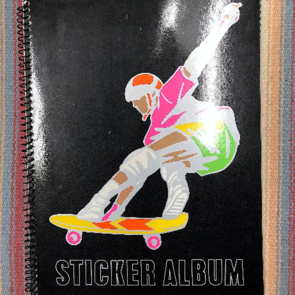 Vintage 1980s RARE Sanrio Sticker Album with Skateboarder 1989 Skateboard Theme